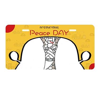 Imagem de DIYthinker Placa de carro Egypt Mummy Horus Snake Hat Placa de carro Decoração Dia da Paz