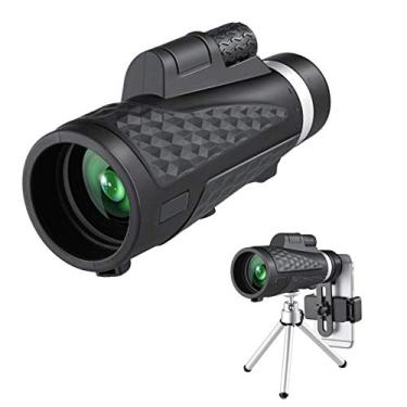 Imagem de Telescópio monocular 18X62 para adultos, luneta monocular HD de alta potência à prova d'água com adaptador de smartphone Tripé para observação de pássaros, caminhada, acampamento, turismo