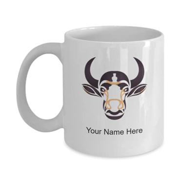 Imagem de Caneca personalizada com logotipo Gaur, xícara de café com logotipo Gaur, ideia de presente com logotipo Gaur, copo personalizado com logotipo Gaur, caneca de café de 325 ml