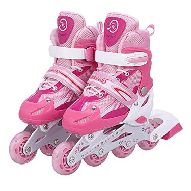 Imagem de Patins silenciosos ABEC-7 para crianças, patins com vedação tripla segura com 5 tamanhos ajustáveis (freio à direita)