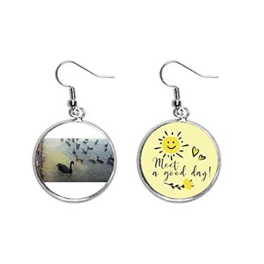 Imagem de Swan Go Away Art Deco Presente Fashion Ear Drop Sun Flower Brincos Joias Fashion