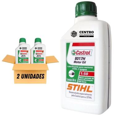 Imagem de KIT Com 2 Unidades de Óleo 2 Tempos Castrol Stihl 500ml Ação Detergente, Alto Poder de Lubrificação e Condicionador de Metais
