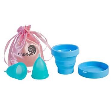 Imagem de Kit Meu Coletor Menstrual Can.u.do Azul (Pequeno)
