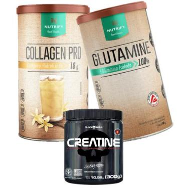 Imagem de Collagen Pro 450G + Glutamine 500G  Glutamina Em Pó - Nutrify + Creati