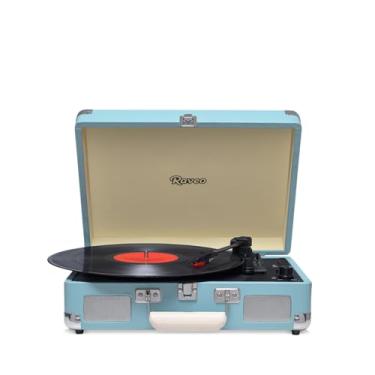 Imagem de Vitrola Chrome Light Blue com USB e Bluetooth, Bivolt