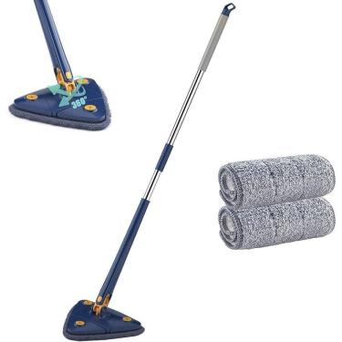 Imagem de Mop Esfregão Limpeza Triangular Giratório Ajustável Limpador