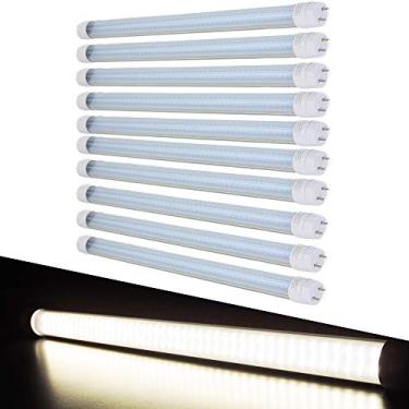 Imagem de Lâmpada LED T8 RV T8, tubo de substituição fluorescente de 18 polegadas, 600 lúmens (branco quente) (10)