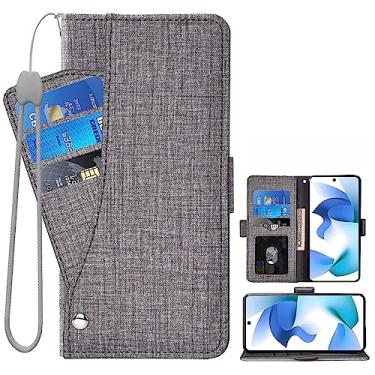 Imagem de Asuwish Capa de telefone para BLU F91 5G 2022 capa carteira com protetor de tela de vidro temperado e alça de pulso flip porta-cartão de crédito suporte celular azul 91F 6,8 suporte de cordão móvel