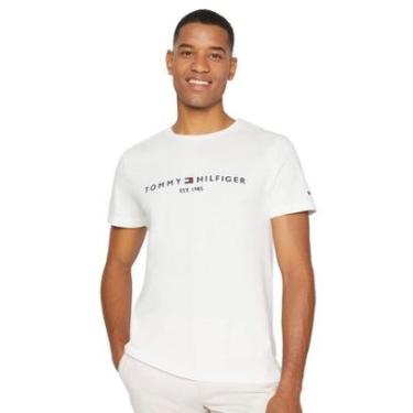 Imagem de Camiseta Tommy Hilfiger Masculina Core Logo Tee Branca-Masculino