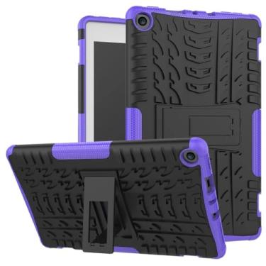 Imagem de Capa para Amazon Fire Max 11 2023 à prova de choque para Fire HD8 HD10 Plus, capa protetora TPU + PC (roxo, para Fire Max 11 2023)