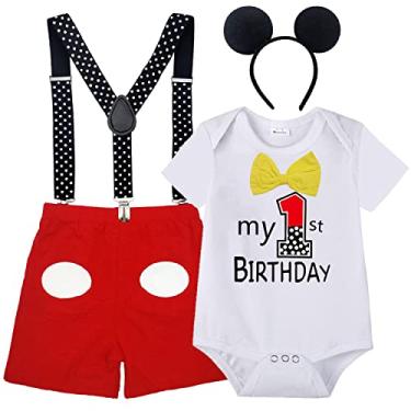Imagem de Roupa para bebês meninos, fantasia de 1º aniversário, cosplay, gravata borboleta, suspensórios, calça, um ano de idade, bolo esmagado, smoking, 12 a 18 meses, branco