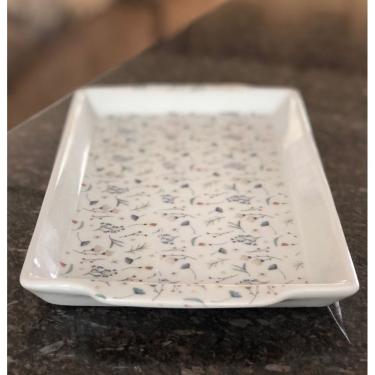 Imagem de Bandeja Travessa refratária - Porcelana Decorada (CxLxA) 30cm x 17cm x 2,5cm (2)