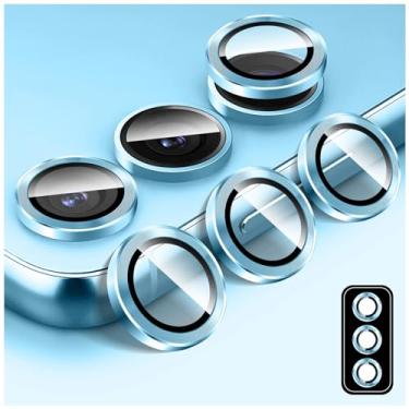 Imagem de Kucheed Protetor de lente de câmera para Samsung Galaxy A25, anéis individuais de liga de alumínio de alinhamento automático, adesivo de filme protetor de tela de vidro temperado 9H