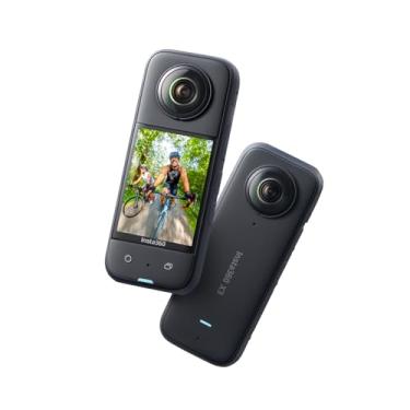 Imagem de Insta360 X3 - Câmara de ação 360 resistente à água, sensor de 1/2", 5,7 K 360, fotos 72 MP, estabilização, ecrã táctil de 2,29 , edição por IA, Live Streaming, webcam, controlo por voz Preto
