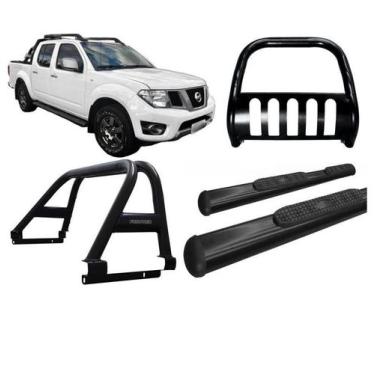 Imagem de Kit Quebra Mato Santo Antônio Estribo Frontier 08/2016 Preto - HOZZ