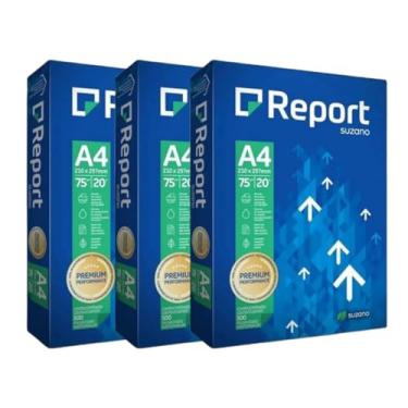 Imagem de Kit Papel Sulfite A4-3 Resmas 500 Folhas Premium Escritório branco Ofício - 1.500 folhas