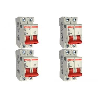 Imagem de Kit C/4 - Disjuntor Steck ''Din'' Bipolar 50A. C