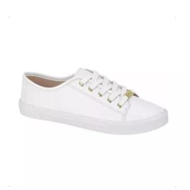 Imagem de Tênis Flatform Feminino Casual Conforto Moleca, Branco, 35