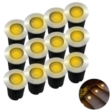 Imagem de Kit 12 Balizadores Spot Led 1w Ip67 Bivolt Luz Branco Quente