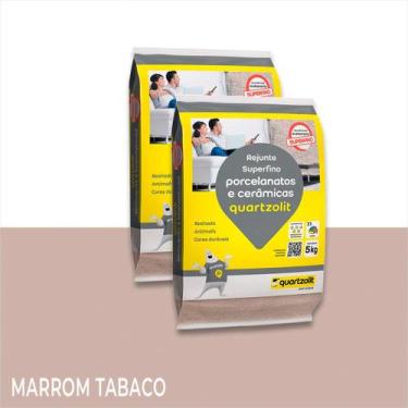 Imagem de kit c/ 2 Rejunte Porcelanato E Cerâmicas Antimofo Quartzolit 5kg Cores