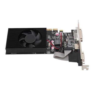 Imagem de Placas Gráficas de Computador, Placa Gráfica de Baixo Perfil GT730 4GB GDDR3 128Bit Placa Gráfica Com Ventilador de Resfriamento PCIe 2.0 16X Placa Gráfica para Jogos para Wins