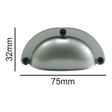 Imagem de 02 Puxador Móveis Concha Retrô Peq Colonial Champagne - Speed Puxadore