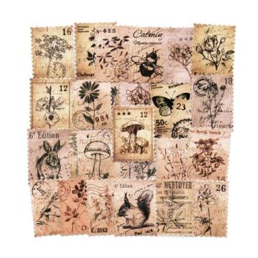 Imagem de Adesivos Decorativo Scrapbook Planner 46 Peças Selos Vintage - Doce Te
