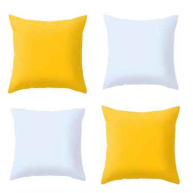 Imagem de Kit 4 Capas Lisas Varias Cores Para Sala Sofá Decoração - Gabi Flor, A
