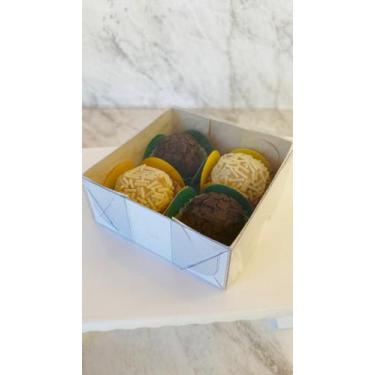 Imagem de 30 Caixa para 4 doces cartão / acetato - dalapack embalagem