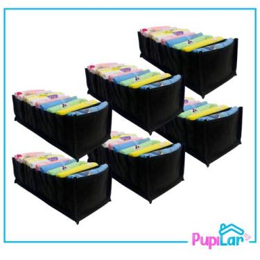 Imagem de Kit 6 colmeias m 10x15x35 em tnt preto - pupilar