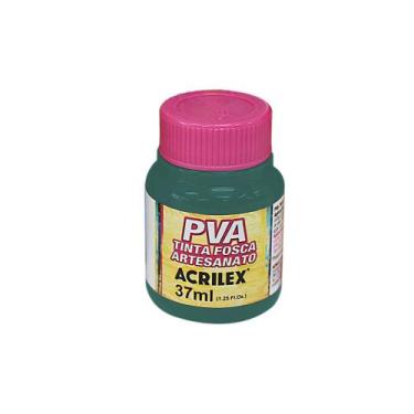 Imagem de Tinta Pva Fosca Acrilex 37ml para Artesanato Cores Diversas, Verde Viv