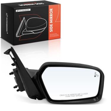Imagem de A-Premium Espelho retrovisor elétrico do lado do passageiro - compatível com Ford Fusion 2010-2012 e Mercury Milan 2010-2011 - Aquecido, não dobrável, espelho retrovisor externo preto com detecção de