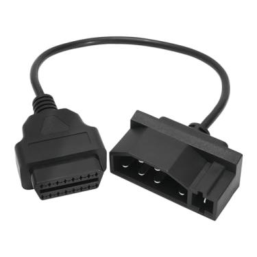 Imagem de 12 pinos para OBD2 16 pinos ferramenta de diagnóstico de scanner OBD II conector de cabo adaptador para veículo