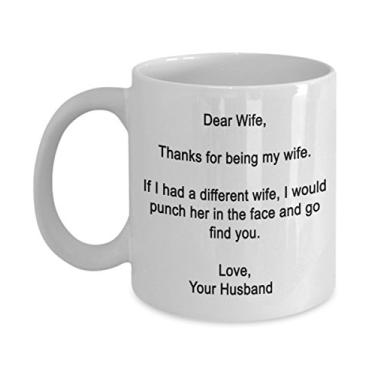 Imagem de Dear Wife- Thanks for being my wife - Presentes divertidos para esposa