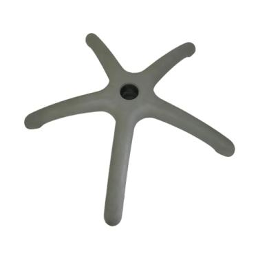 Imagem de Base Estrela Para Cadeira De Escritório Secretária Feita Em Plástico Compatível Com Rodízio E Sapatas Suporta 120kg Cinza Escritex