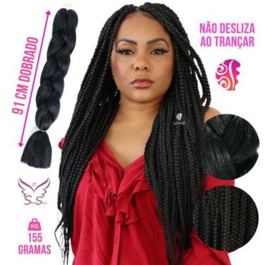 Imagem de Cabelo Jumbo Kanekalon Super Star 155Gr  - Crespo - Super Star, Preto 