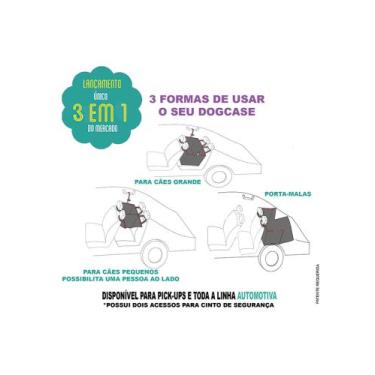 Imagem de Capa pet para carro 3 em 1 impermeável - Dog Case - dog case - produto
