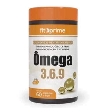Imagem de 2 Potes Ômega 3-6-9 Peixe Linhaça Borragem 1000mg 60cps Fitoprime
