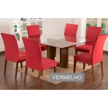 Imagem de Capa Pra Cadeira Jantar Para Mesa 6 Lugares Malha Gel - florenza enxov