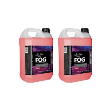 Imagem de Kit 2 Líquidos Para Maquina De Fumaça Morango 5 Litros Nevoa