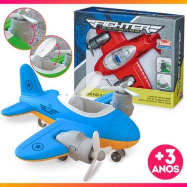 Imagem de Aviao De Brinquedo Fighter Comando Turbina Articulada Trem de Pouso Re