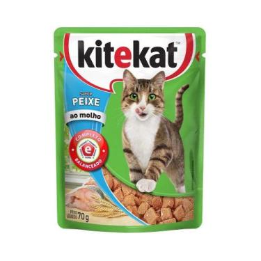 Imagem de Ração Kitekat Peixe Adulto 70g - Embalagem com 24 Unidades - Whiskas