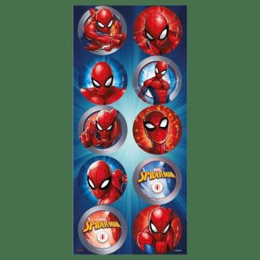Imagem de ADESIVO REDONDO SPIDER MAN ANIMACAO 30 un. - Regina Festas
