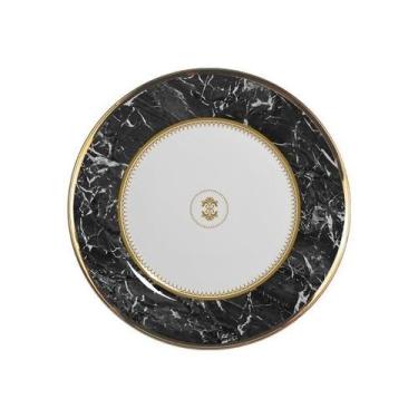 Imagem de Conjunto 6 Pratos Sobremesa Premium Marbel Preto Alleanza