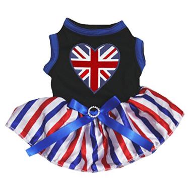 Imagem de Petitebella Vestido de cachorro Britain Heart Puppy (preto/listrado, grande)