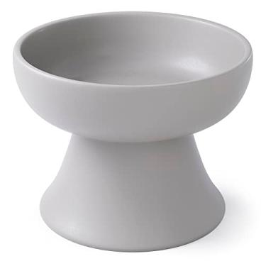 Imagem de Tigela elevada de ração para gatos nyagomi, tigela mínima de cerâmica feita no Japão para gatos e cães pequenos