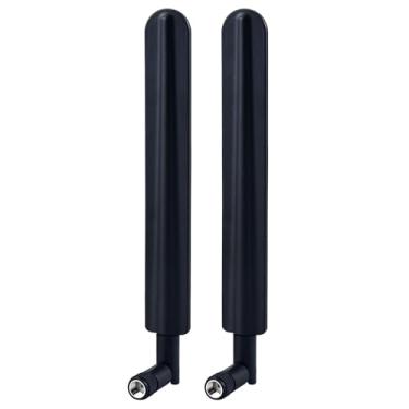 Imagem de Kaunosta Antena macho Omni RP-SMA de banda dupla WiFi 2,4 GHz 5,8 GHz 3,5 dbi de ganho moderado (pacote com 2) para roteador WiFi, placa de rede sem fio, adaptador USB, câmera IP de segurança, monitor