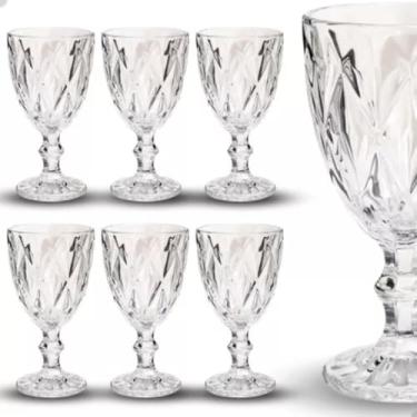 Imagem de Jogo de 6 Taças de Vidro Diamond Transparente, 330ml Premium