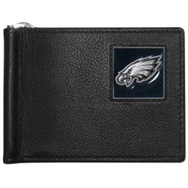 Imagem de NFL Siskiyou Sports Philadelphia Eagles Carteira de couro com clipe de notas tamanho único preta