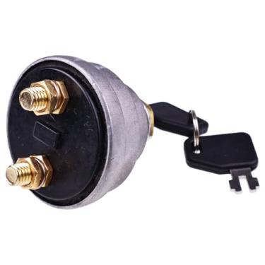 Imagem de Lesurey Interruptor de desconexão de bateria mestre com chave para trailer, 2 pinos SPST 51-302 51-902 12-24V 200A, compatível com placa de desligamento de carro de corrida, barco, caminhão, trailer,